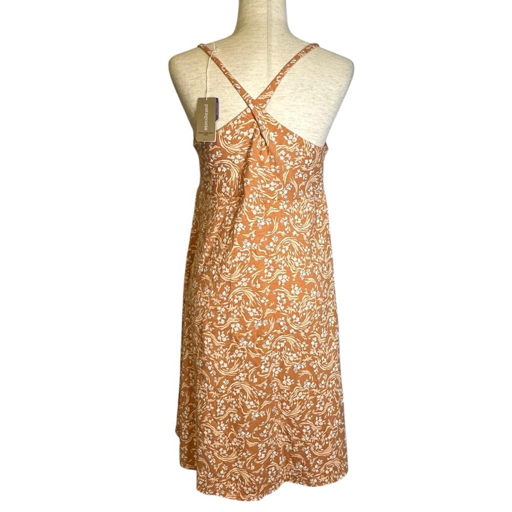 Patagonia Amber Dawn Dress Hillside‎ Trails Toasted Peach Sundress NWT Large - Picture 6 of 13